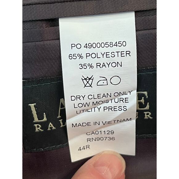 Lauren Ralph Lauren Men's Size 44R Light Black 2 button Business Suit Jacket - Picture 2 of 7